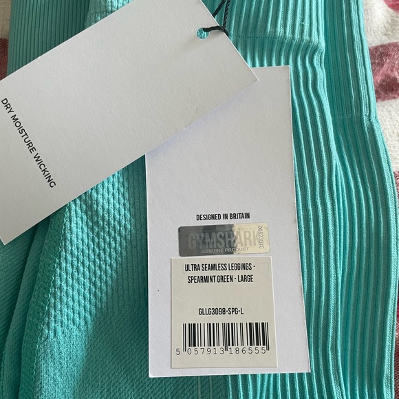 Gymshark Women’s Ultra Seamless Leggings in Spearmint Green - Picture 4 of 5